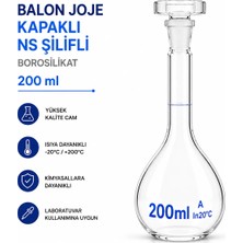Labolist Balon Joje Kapaklı Ns Şilifli Borosilikat 200 ml