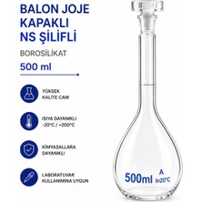 Labolist Balon Joje Kapaklı Ns Şilifli Borosilikat 500 ml