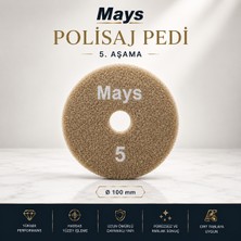 Mays 5 Aşamalı Mermer, Granit, Doğaltaş, Porselen Polisaj Pedi – 100 mm