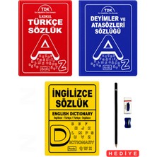 Parıltı Yayınları Ilkokul Türkçe Sözlük Deyimler ve Atasözleri Ingilizce Sözlük 3'lü Sözlük Seti (Biala Kapak)Tdk Son Değişiklikler Esas Alınmıştır Kalem Seti Hediyeli