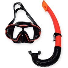 Budi Çocuk Dalış Maskesi ve Snorkel Seti - Star Diving - Kırmızı