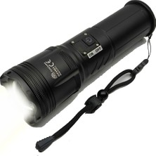 Euro Special Goldkama GK9583 100W Lazer LED El Feneri - 2200 Metre Menzil, 7200MAH Powerbank Özellikli, Dijital Göstergeli ve 5 Modlu Profesyonel Fener