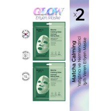 Dermal Seoul Face Matcha Yatıştırıcı Işıltı Veren Eriyen Glow Hidrojel Maske Kore Maske 34 gr 2 Adet