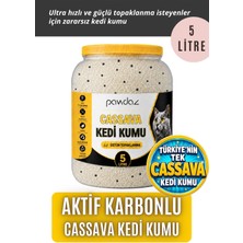 Pawdaz Aktif Karbonlu Cassava Kedi Kumu – Kokusuz, Hızlı ve Güçlü Topaklanma