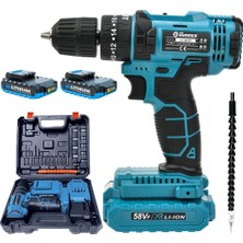 Prohummer PH189 Ultra Akülü Darbeli Vidalama Matkap Seti (Mavi)