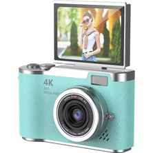 Azurtech 4K Dijital Retro Video Kamera 48MP 18X Zoom Flaşlı  Dijital Vlog Fotoğraf Makinesi