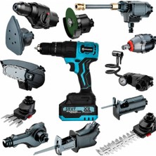 Prohummer PH340 Akülü Kömürsüz 13 Başlıklı Multi Makina Seti 58VF Çok Amaçlı Başlıklı