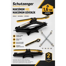 SCHUTZENGER 1.6 Ton Araç Kaldırma Krikosu ve Bijon Sökme Anahtarı Hediye Z1279