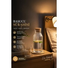 2095 Mantar Kapaklı ve Cam Başucu Sürahisi 950ML