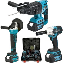 Prohummer PH023 58VF Ultra Akülü 3lü Set - Matkap + Somun Sıkma + Avuç Taşlama