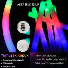 Pandoli LED Işıklı Rengarenk Sünger Parti Çubuk Konser Parti Eğlence Kutlama Çubuk Işık 1 Adet
