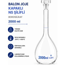 Labolist Balon Joje Kapaklı Ns Şilifli Borosilikat 2000 ml