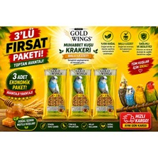 Gold Wings Classic Ballı Muhabbet Kuşu Krakeri 3'lü – Muhabbet Krakeri