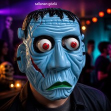 Pandoli Halloween Arkadan Lastikli  Sert Plastik Frankenstein Frankeştayn Maskesi