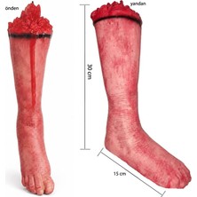 Pandoli Cadılar Bayramı Halloween Kauçuk Kanlı Kesik Bacak 30 cm 1 Adet