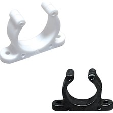 Marinehati Vidalı Plastik Destek Klipsi, Siyah Ø40 mm
