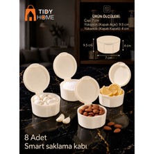 Tidy Home 8 Adet Kilit Kapaklı Kuruyemiş Soğan Limon Sarımsak Elma Sebze Saklama Kabı