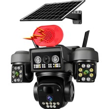Euro Special Onqam On4-Wıfı Solar Güvenlik Kamerası 3 Lens 3mp - 3 Kameralı Akıllı Dış Mekan Kamera