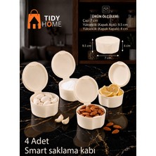 Tidy Home 4 Adet Kilit Kapaklı Kuruyemiş Soğan Limon Sarımsak Elma Sebze Saklama Kabı