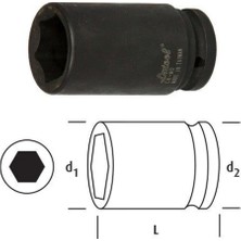 Osaka LN34D21 Uzun Lokma 3/4'' 21MM Derin