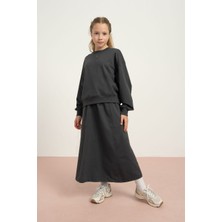 Loco Loco Kız Çocuk 7803  Kız Sweat Etek Takım