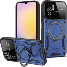 Csmo-Tex Newface Xiaomi Redmi Note 10S Kılıf Joy Lens Standlı Kapak - Lacivert
