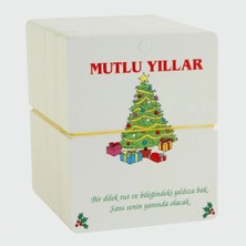 Zero Land Kmrsfres Mutlu Yıllar Bileklik Kartı 200 Adet Beyaz