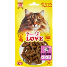 EuroCat Csmo-Tex Yums Love  Ödülü Mini Çubuk Tavuklu 2 cm 50 gr