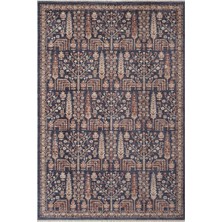 Karmen Halı Focus FO005M Lacivert Renkli Vintage Modern Salon Koridor Yatak ve Oturma Odası Halısı