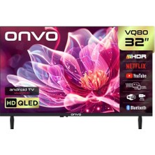 Onvo 32VQ80F2HA 32'' 82 Ekran Uydu Alıcılı Hd Ready WHALEOS10 QLED Tv
