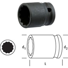 Osaka LN38Y22 Yıldız Lokma 3/8'' 22MM