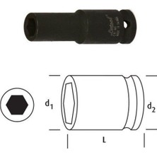 Osaka LN14D13 Uzun Lokma 1/4'' 13MM