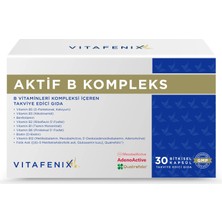 Vitafenix Aktif B Kompleks Benfotiamin B12 B6 Ve Tüm Aktif B Vitaminlerini İçeren Takviye 30 Kapsül