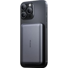 Mcdodo MC-4651 10000mAh 20W Metal Ultra Ince Manyetik Kablosuz Powerbank - Siyah