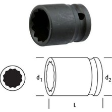 Osaka LN38Y10 Yıldız Lokma 3/8'' 10MM