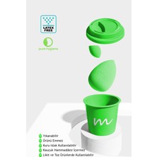 Mei Makyaj Süngeri Fondöten Emmeyen Sponge Coffee Cup Hijyenik Green1 Pro 1 Mini