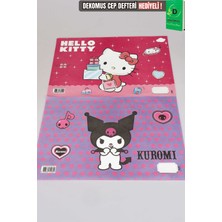 x Dekomus Lisanslı Hello Kitty & Kuromi Best Friends 2 Adet Beslenme Örtüsü