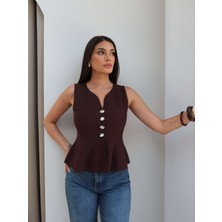 Esra Helvacı Gümüş Tokalı Çan Yelek