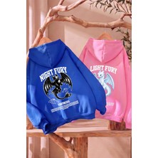 Macklin Sevgili - Arkadaş Çift Kombini Night And Light Sırt Baskılı Özel Tasarım Kapüşonlu Sweatshirt 2li Takım