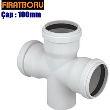 Fırat Pvc Istavroz Te Çatal 110MM, Istavroz Te Çatal