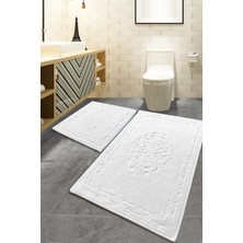 Rani Mobilya Rani Home Banyo Paspası Seti  Beyaz BA-6272