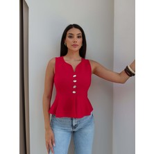 Esra Helvacı Gümüş Tokalı Çan Yelek