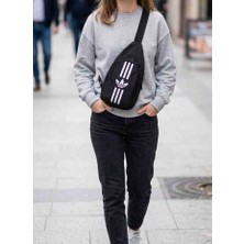 Salmore Unisex Siyah Desenli Çapraz Çanta