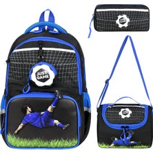 Masterpack School Çocuk Okul Çantası Erkek Çocuk Sırt Çantası Futbolcu Desenli Günlük Okul Çantası