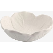 Bordallo Pinheiro Cabbage Beyaz Seramik Çorba Kasesi 12 cm