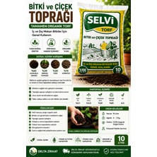 Selvi Torf 10 Litre Bitki ve Çiçek Toprağı – %100 Doğal Organik Torf | Iç ve Dış Mekân Bitkileri Için