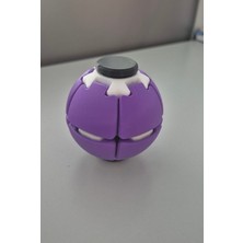 3D Tasarım Stres Topu Spinner Ball – Renkli Fidget Oyuncak Mor /beyaz