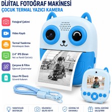 Abbruch Çocuk Termal Yazıcılı Dijital Fotoğraf Makinesi 2.4 Inç IPS Ekran Video Kayıtlı Anında Baskılı Kamera