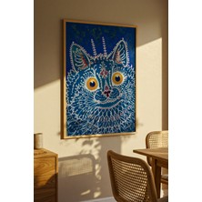 Lia Gallery Mavi Kedi Çerçeveli Poster