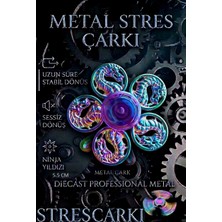 Oyuncak Sahili Stres Çarkı Metal Nınja Yıldızı Model Uzun Süreli Stabil Sessiz Dönüş Samuray Ejderha Diecast Akalite Rulman 5.5cm Çark 5 Kol